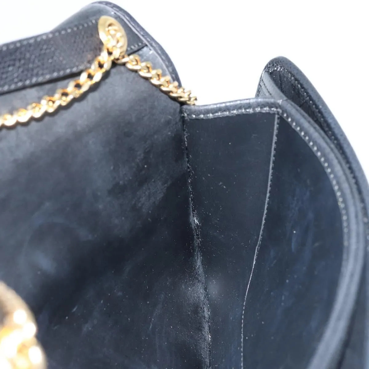 Christian Dior Vintage Honeycomb chain Canvas, Black, Canvas, Shoulder Bag