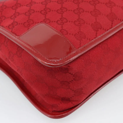 Gucci Structured Top Handle Open Tote GG Canvas, Red, Canvas, Handbag