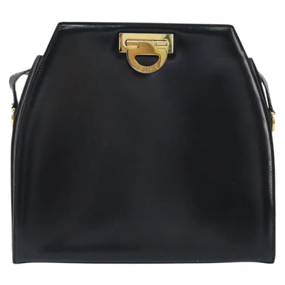 Celine Vintage Leather, Black, Leather, Shoulder Bag