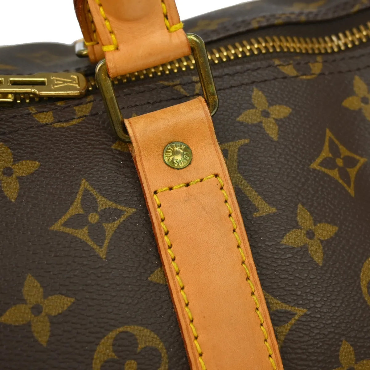 Louis Vuitton Barrel Keepall Fleur Monogram Vernis, Brown, Canvas, Handbag