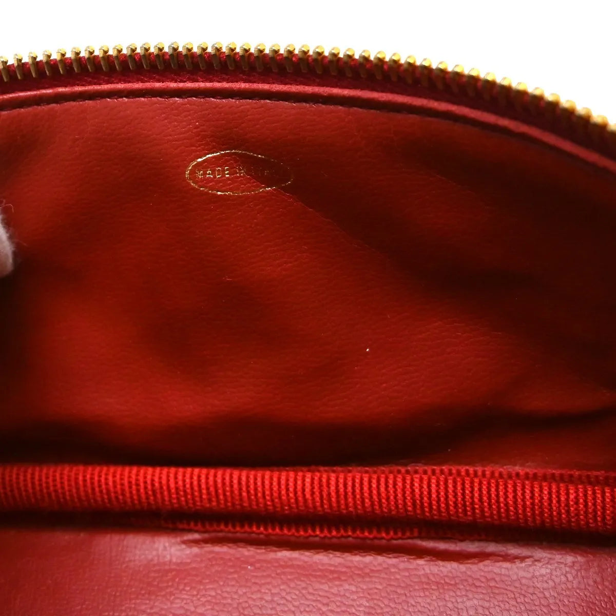 Chanel Vintage Timeless Cosmetic Case Caviar, Red, Leather, Handbag