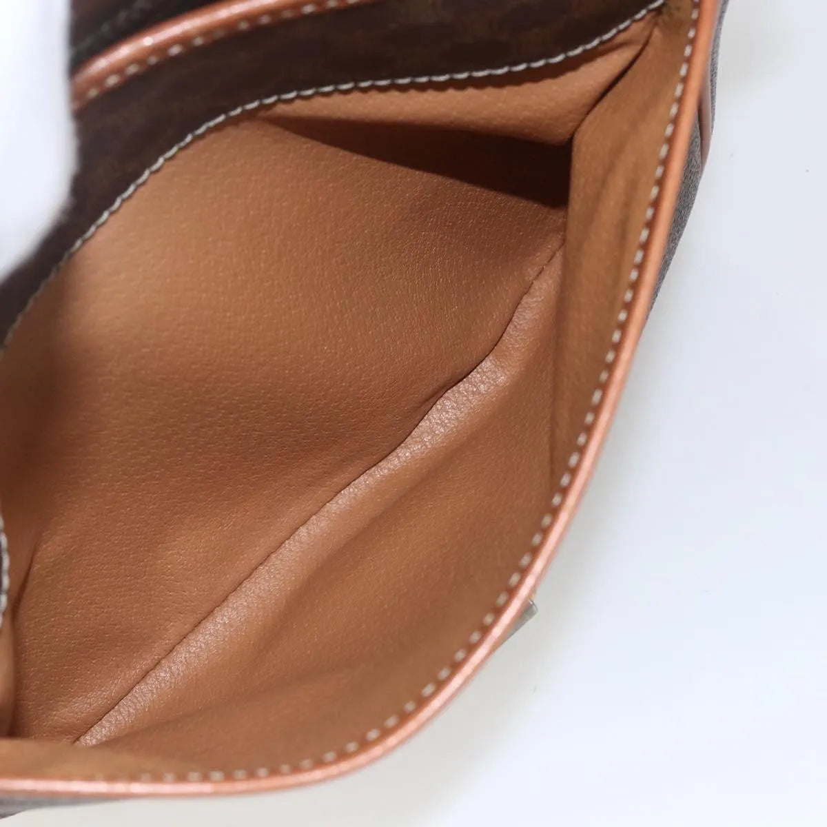 Celine Vintage Macadam Canvas and Leather, Brown, Canvas, Shoulder Bag