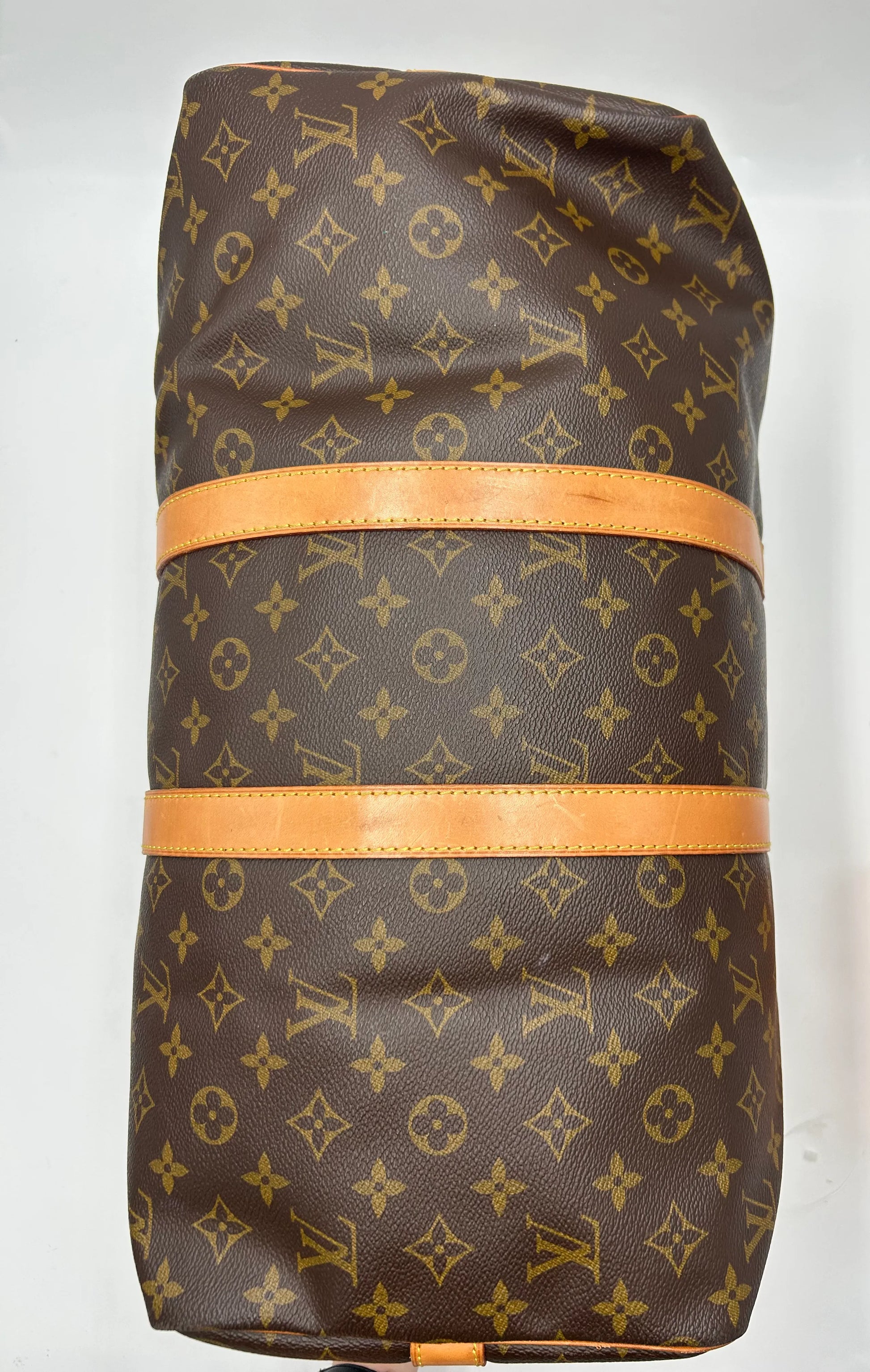 Louis Vuitton keepall bandoulière monogram, Brown, Canvas, Handbag