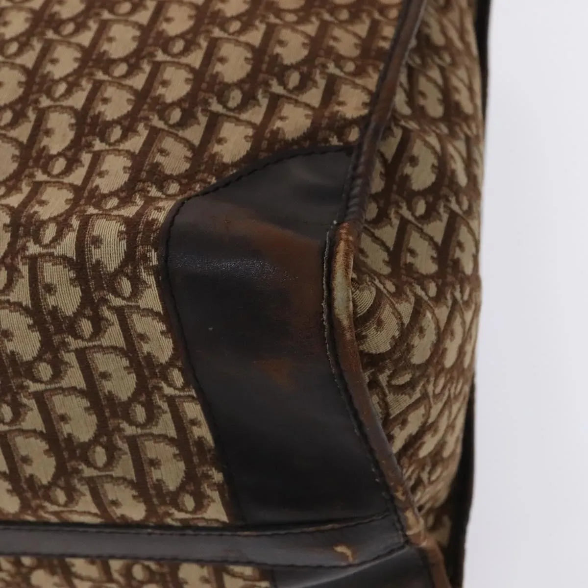 Christian Dior Vintage Trotter Boston Diorissimo Canvas, Brown, Canvas, Handbag