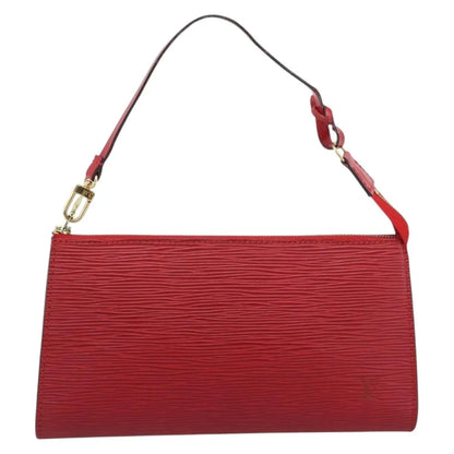 Louis Vuitton Pochette Accessoires Epi, Red, Leather, Clutch