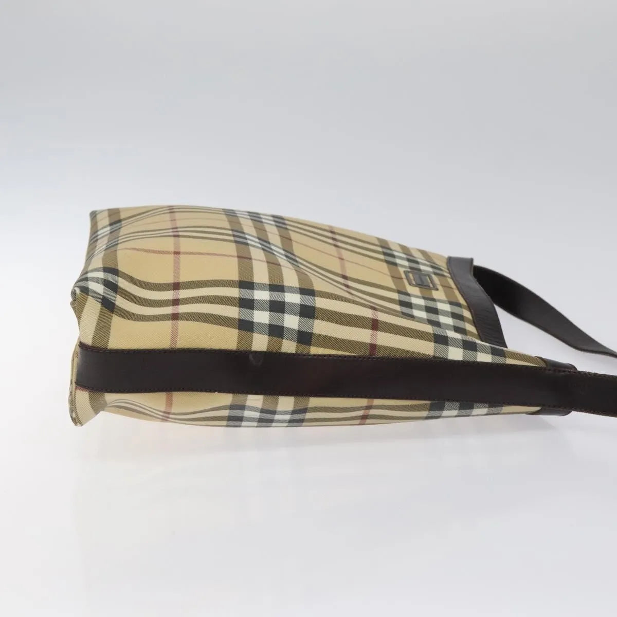 Burberry Nova check Canvas and Leather, Beige, Canvas, Shoulder Bag