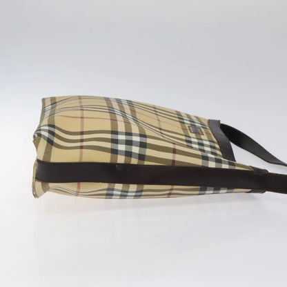 Burberry Nova check Canvas and Leather, Beige, Canvas, Shoulder Bag