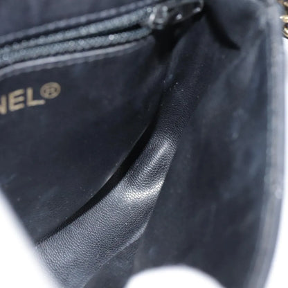 Chanel Vintage CC Flap Waist Quilted Leather, Black, Leather, Clutch