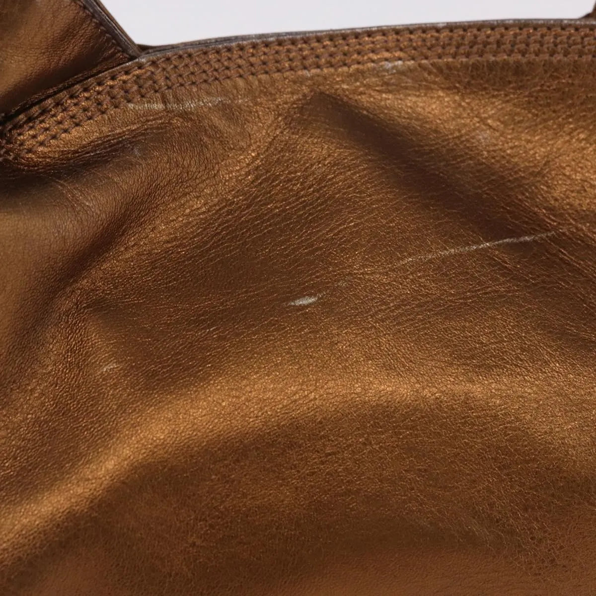 Loewe Anagram Logo Nappa Aire Hand Leather, Gold, Leather, Handbag