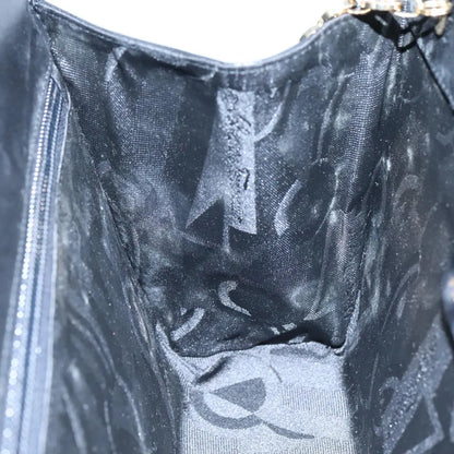 Salvatore Ferragamo Vintage Gancini Chain Leather, Black, Leather, Shoulder Bag