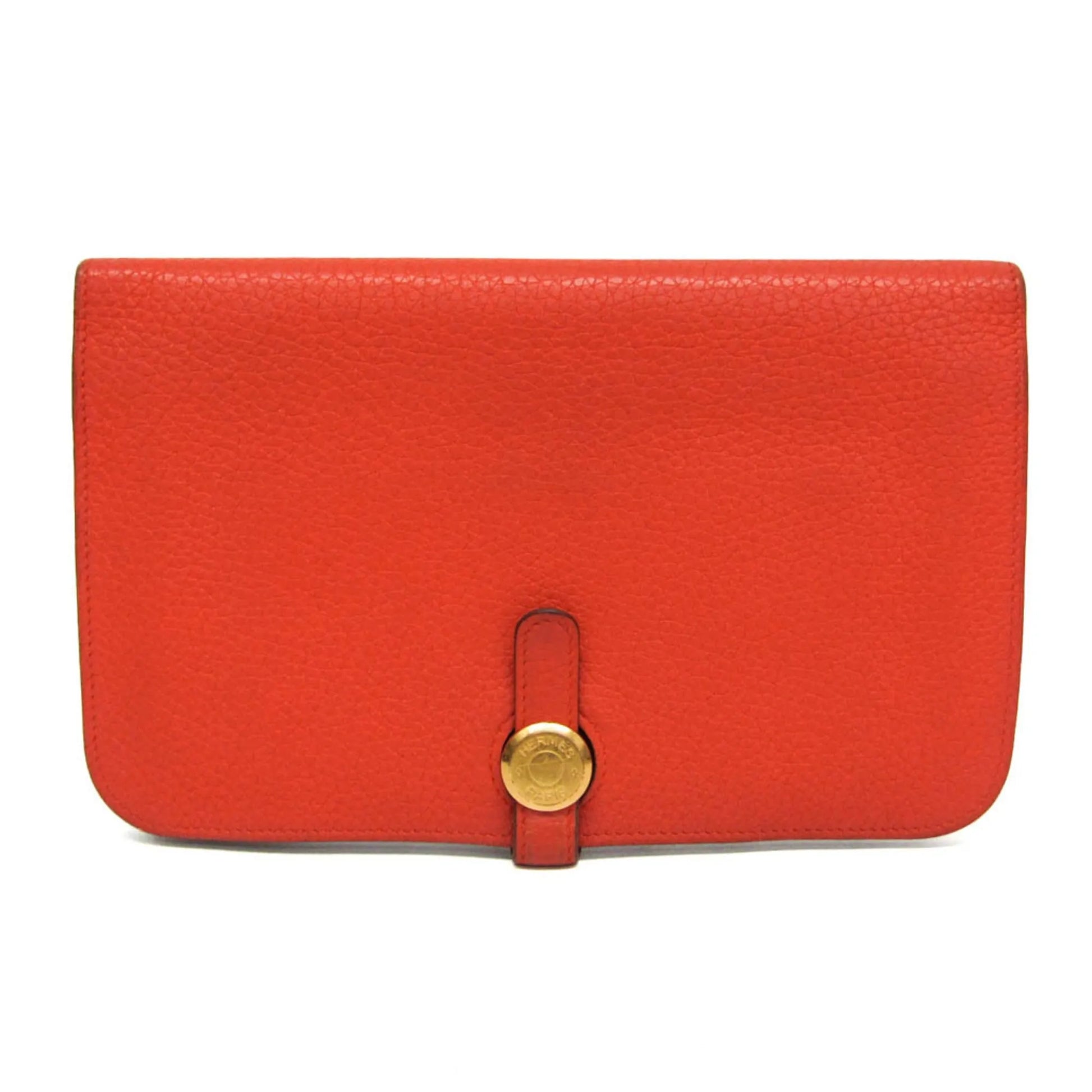 Hermes Dogon Duo Combined Leather, Red, Leather, Wallet
