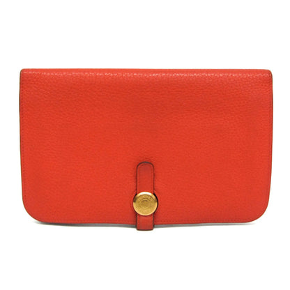 Hermes Dogon Duo Combined Leather, Red, Leather, Wallet
