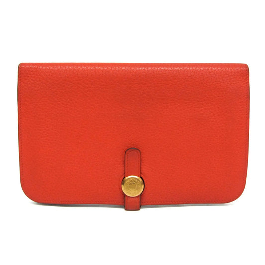 Hermes Dogon Duo Combined Leather, Red, Leather, Wallet