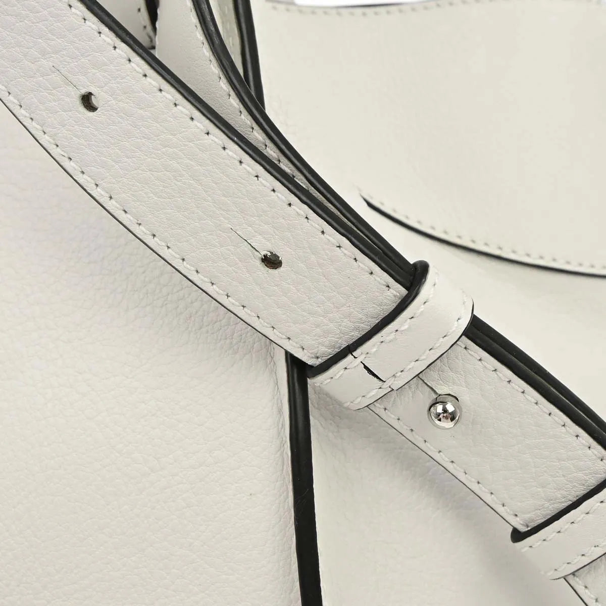Loewe Hammock Leather, White, Leather, Handbag