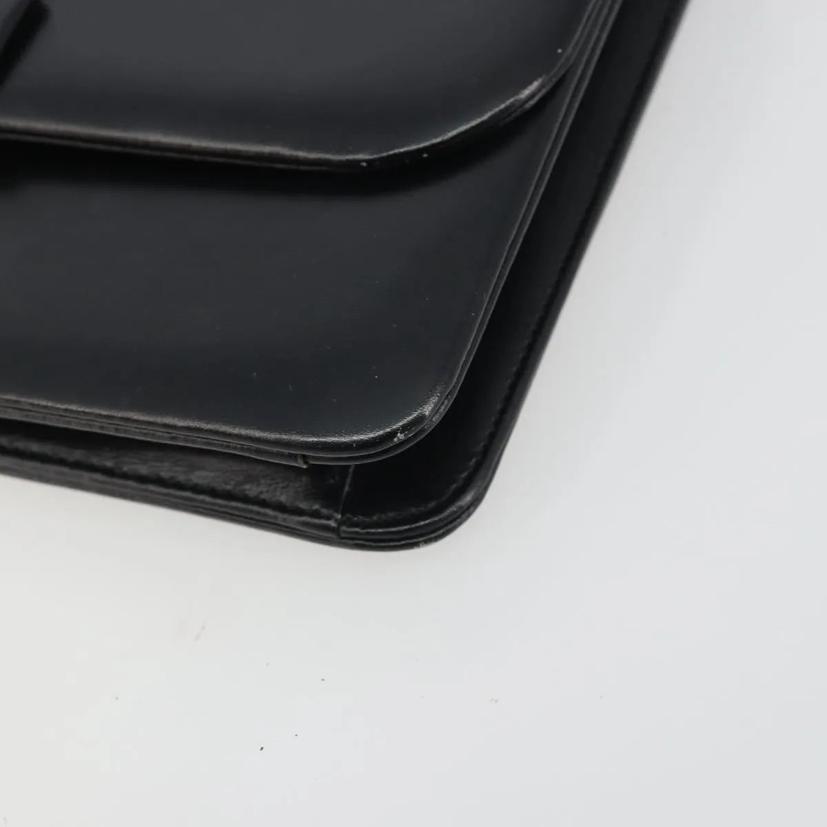 Christian Dior Vintage Clipper closure clutch with logo leather, Black, Leather, Crossbody Bag
