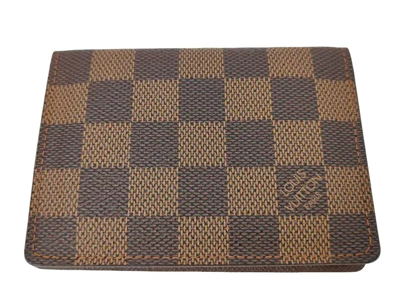 Louis Vuitton Slender Damier, Brown, Canvas, Wallet