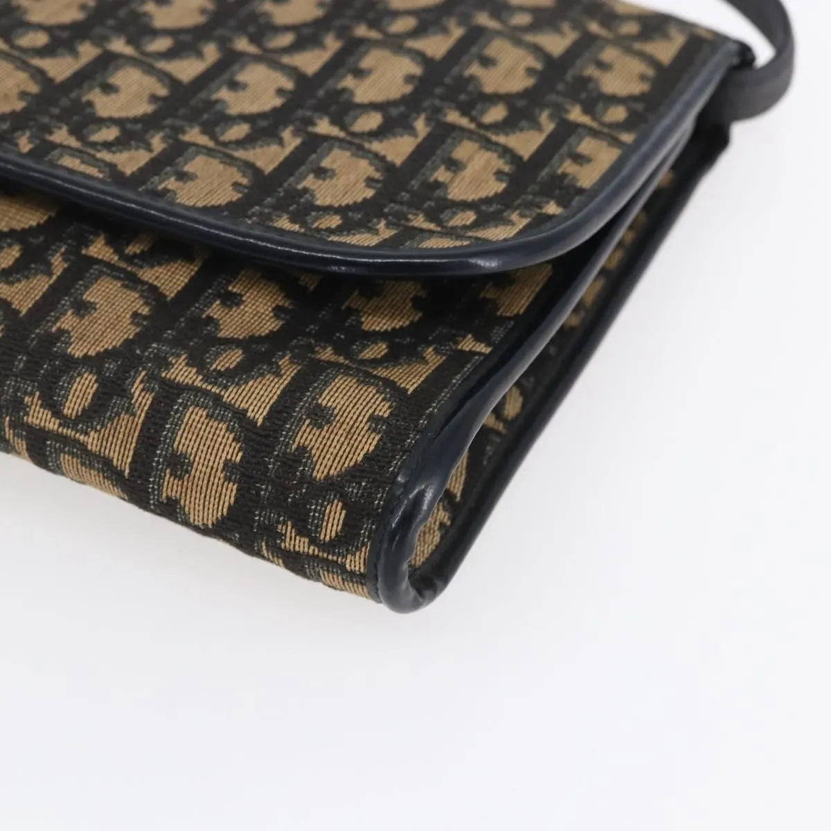 Christian Dior Vintage Trotter Canvas, Navy, Canvas, Shoulder Bag