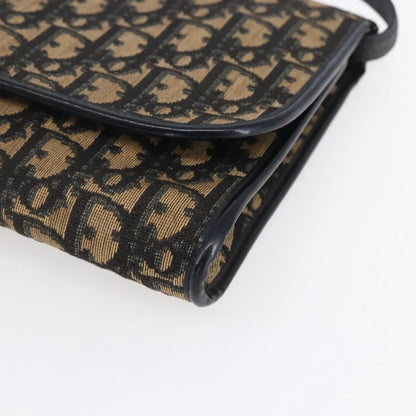 Christian Dior Vintage Trotter Canvas, Navy, Canvas, Shoulder Bag