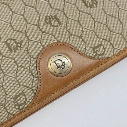 Christian Dior Vintage honeycomb clutch Canvas, Beige, Canvas, Clutch