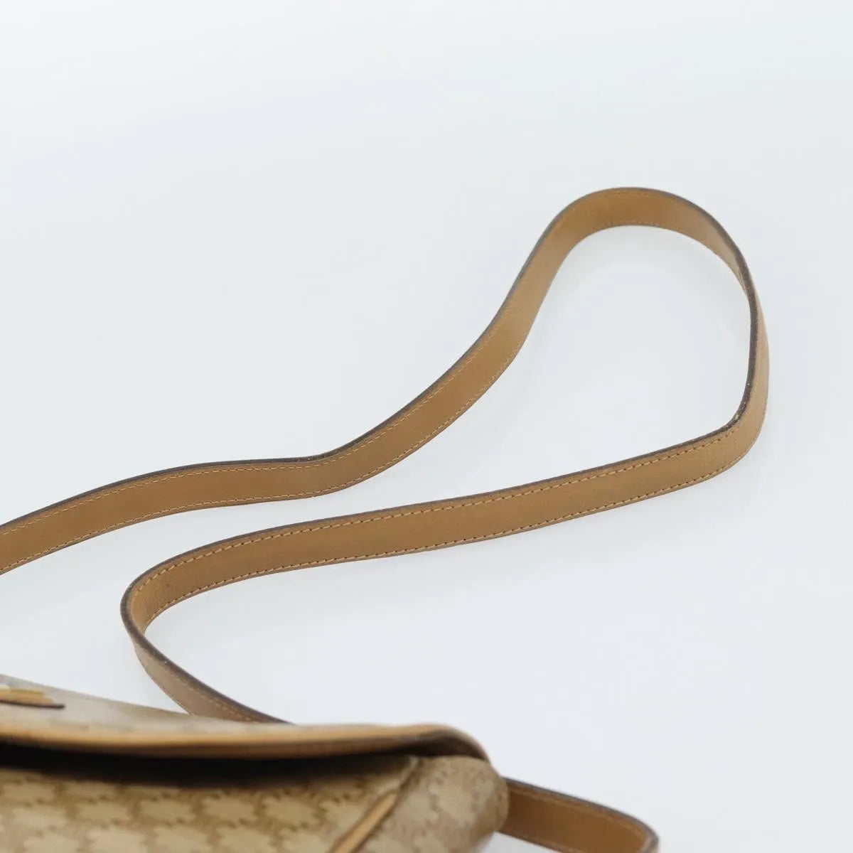 Celine Vintage Macadam Canvas, Beige, Canvas, Shoulder Bag