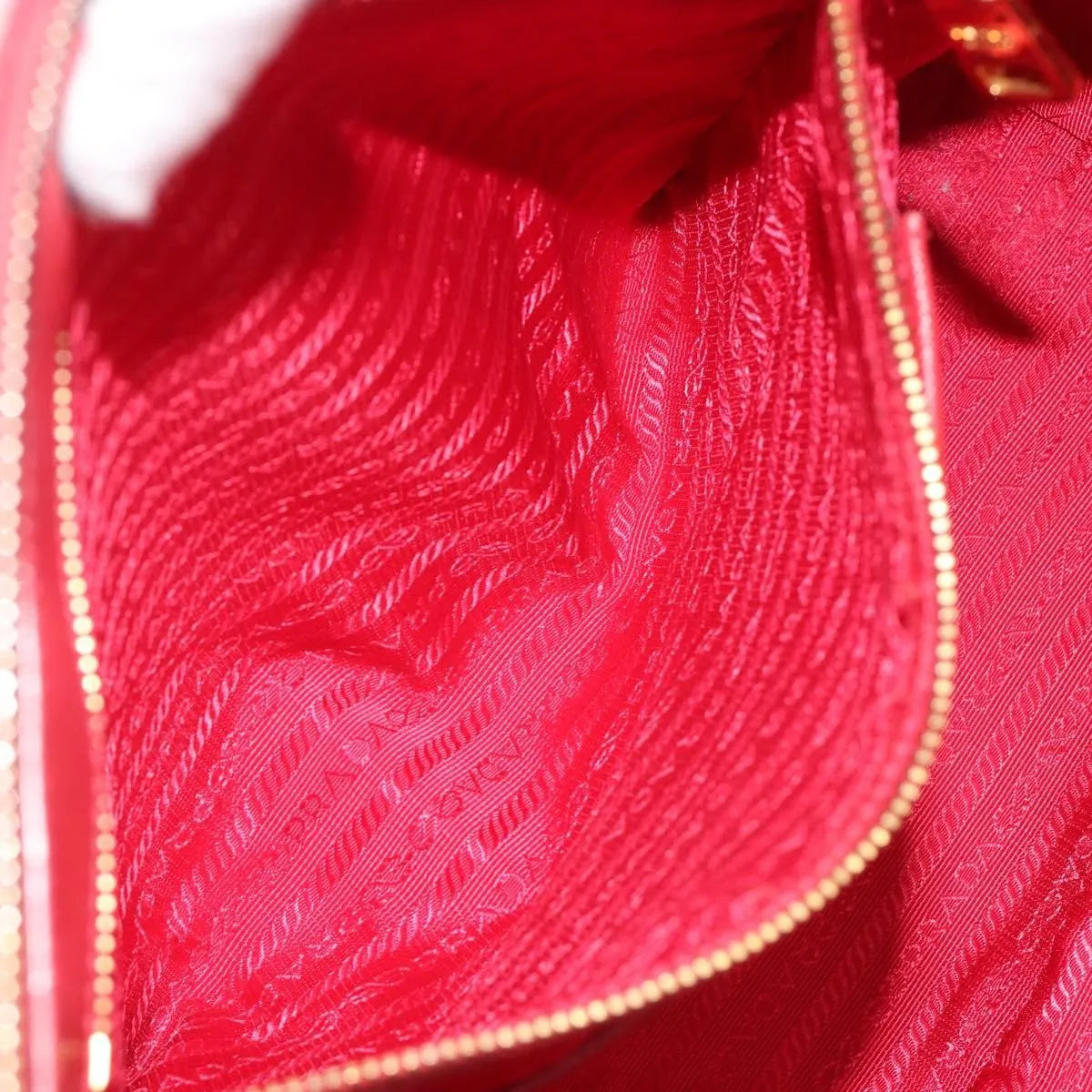 Prada Double Zip Lux Tote Saffiano Leather, Red, Leather, Handbag