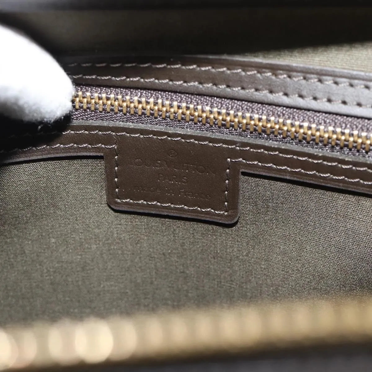 Louis Vuitton Joséphine Mini Lin, Khaki, Canvas, Handbag