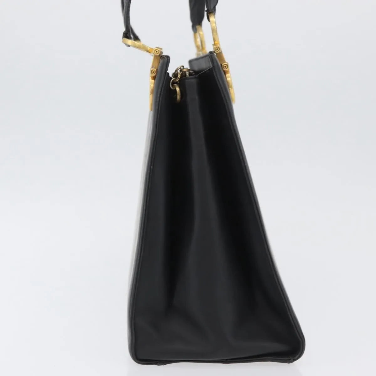 Salvatore Ferragamo Gancini Tote Leather, Black, Leather, Tote Bag