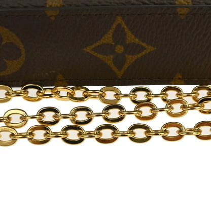 Louis Vuitton Pochette Felicie Monogram, Brown, Canvas, Clutch