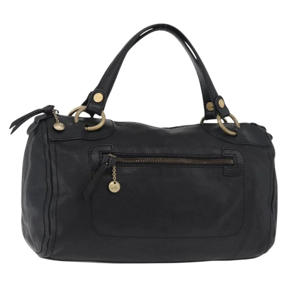 Celine vintage Leather, Black, Leather, Handbag