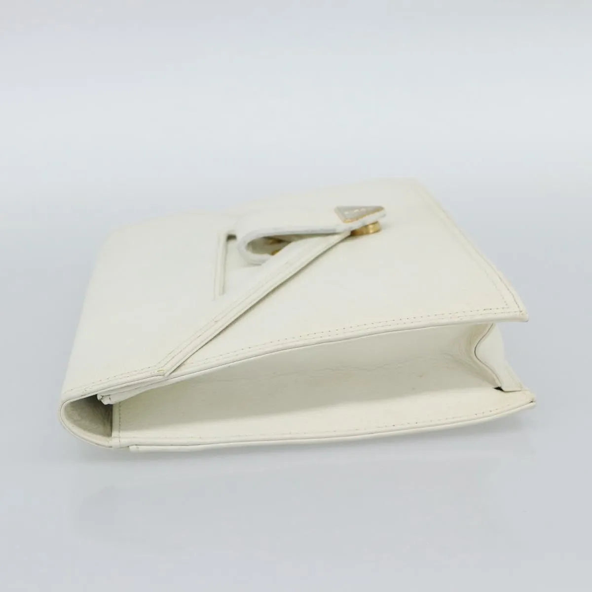 Saint Laurent Vintage Leather, White, Leather, Clutch