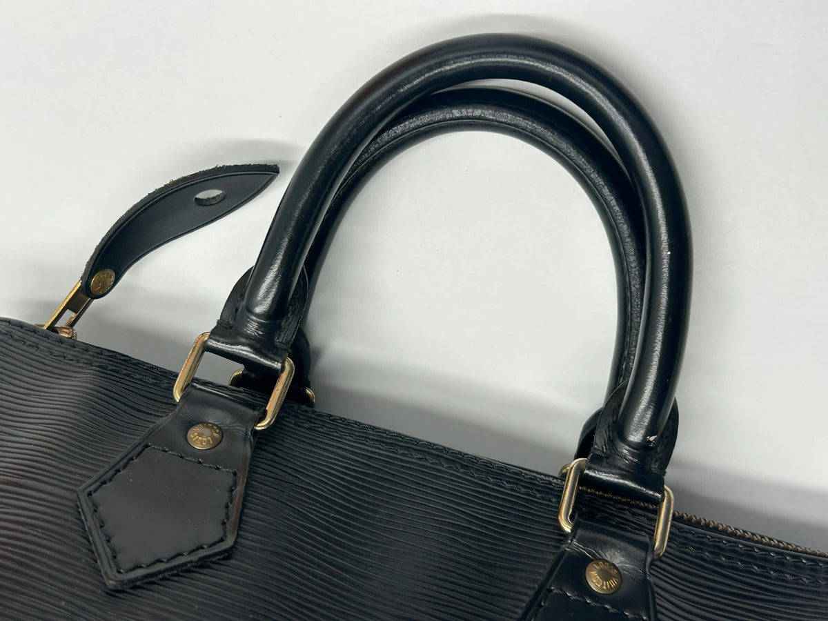 Louis Vuitton Speedy Epi Leather, Black, Leather, Handbag