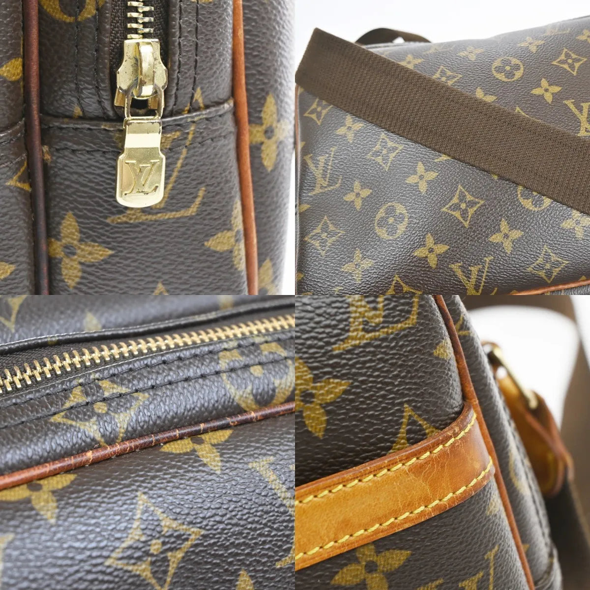 Louis Vuitton Reporter Monogram Canvas, Brown, Leather, Shoulder Bag