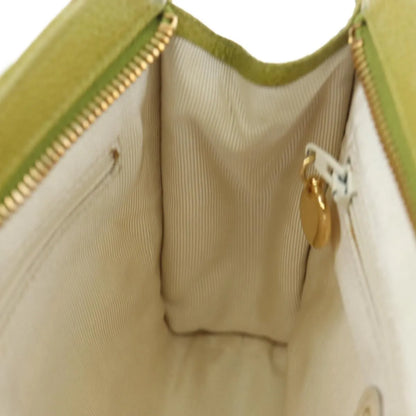 Chanel Vintage Zip Belt Quilted Caviar, Yellow, Leather, Shoulder Bag