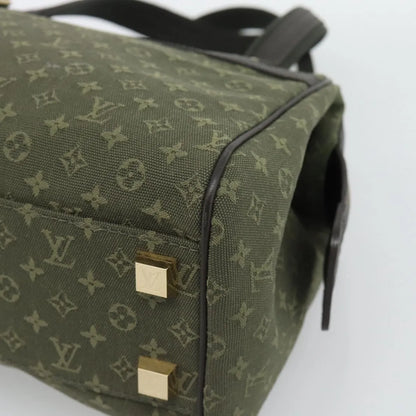Louis Vuitton Joséphine Mini Lin, Khaki, Canvas, Handbag