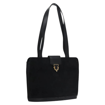 Celine Vintage Suede, Black, Suede, Shoulder Bag