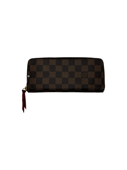 Louis Vuitton Clemence Damier Ébène, Brown, Canvas, Wallet