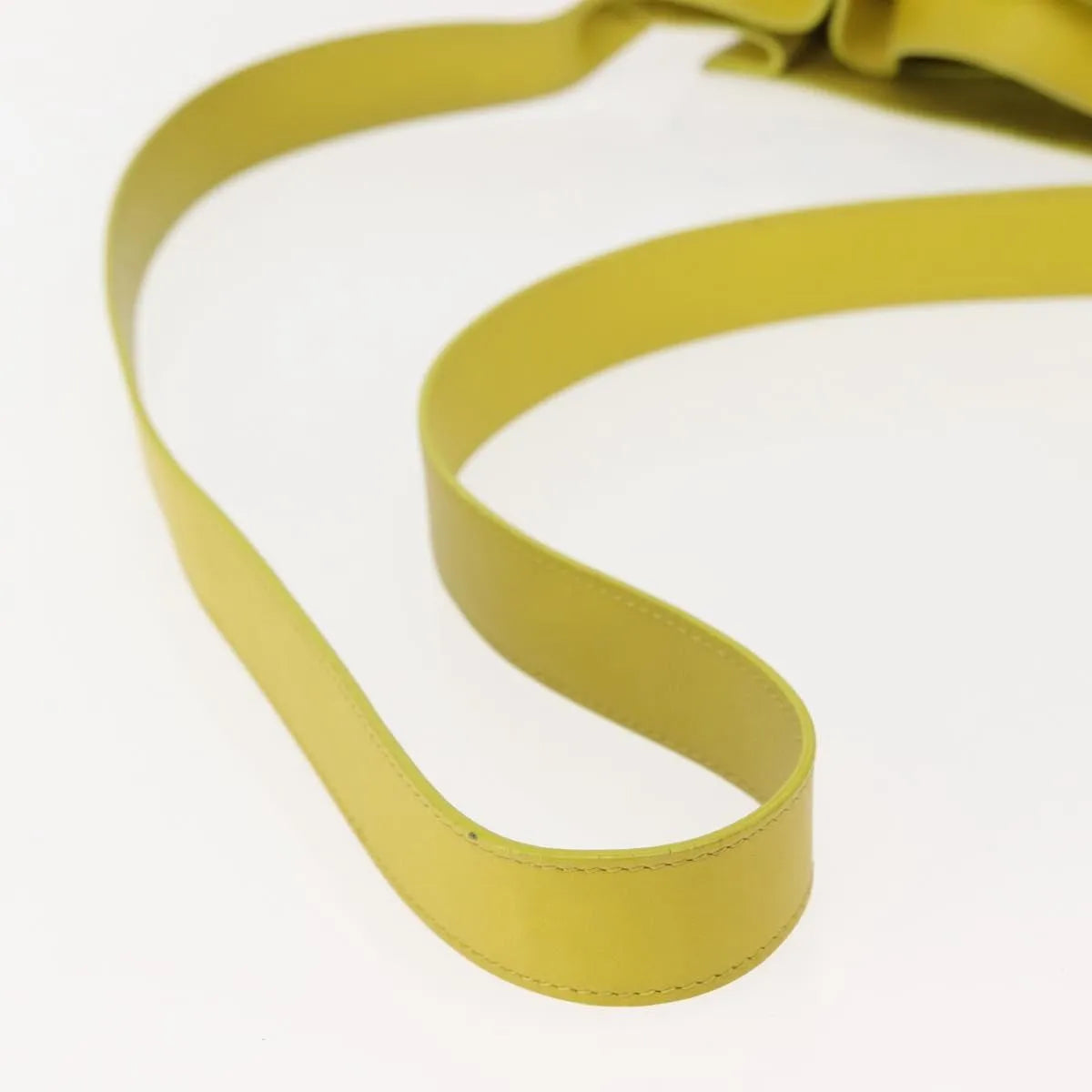 Celine Long Strap Big Bag Bucket Leather, Yellow, Leather, Handbag