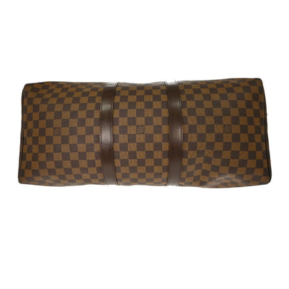 Louis Vuitton Keepall Damier Ebene, Brown, Canvas, Travel Bag