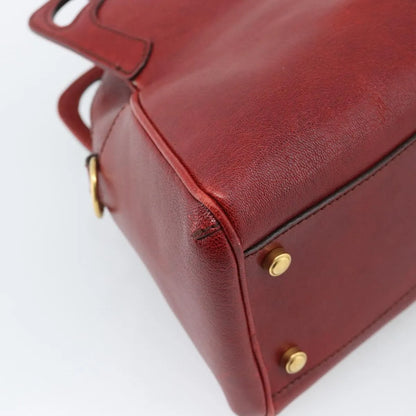 Cartier Marcello Leather, Red, Leather, Handbag