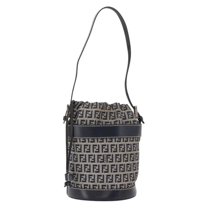 Fendi Zucchino Canvas, Navy, Canvas, Handbag