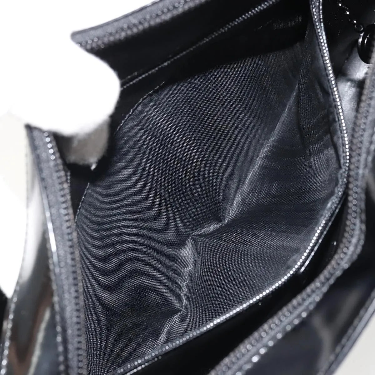 Gucci Vintage G logo Leather, Black, Patent Leather, Shoulder Bag