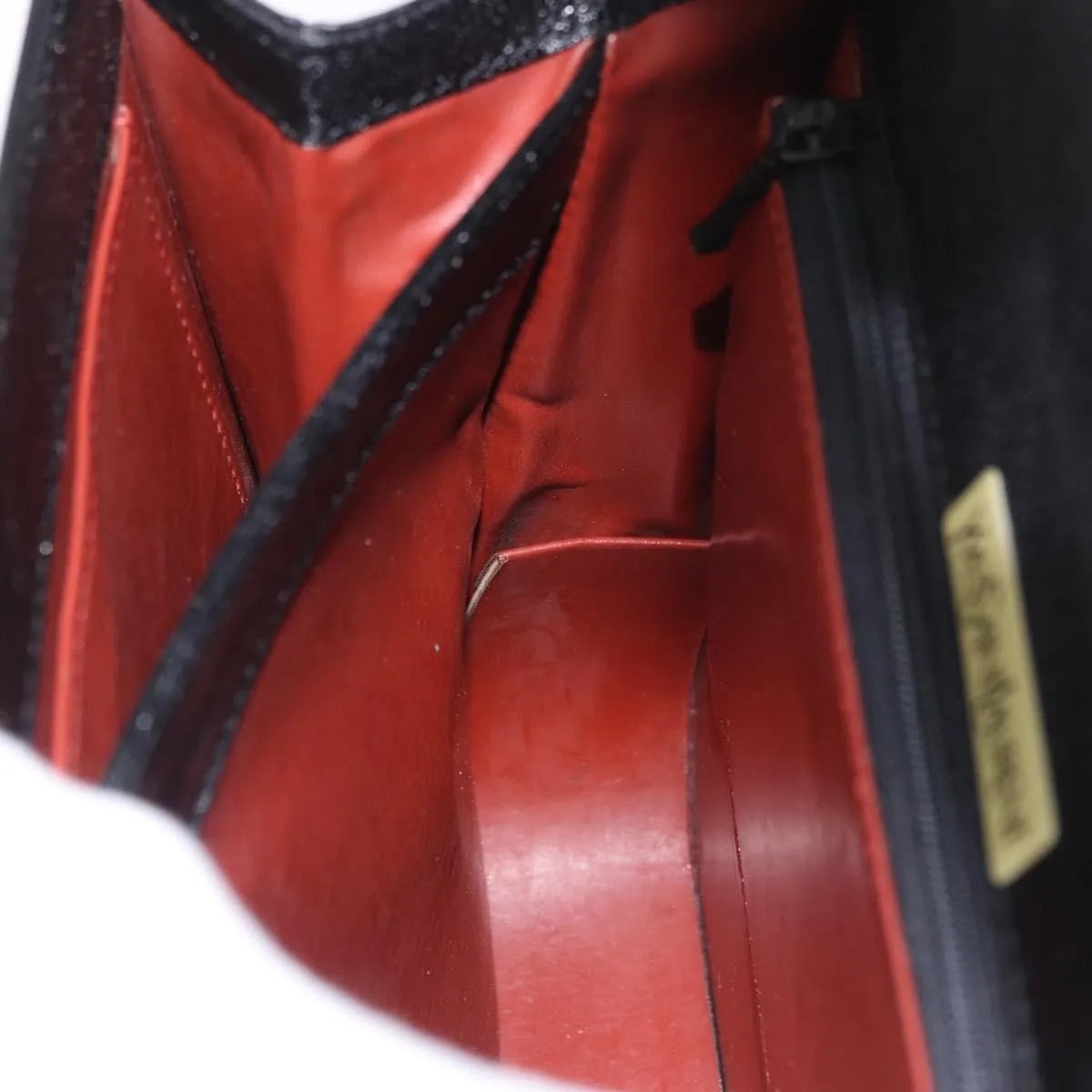 Saint Laurent Vintage Leather, Black, Leather, Handbag