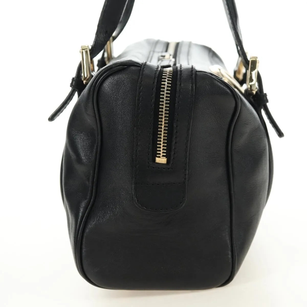 Gucci Britt Boston Duffle Leather, Black, Leather, Handbag