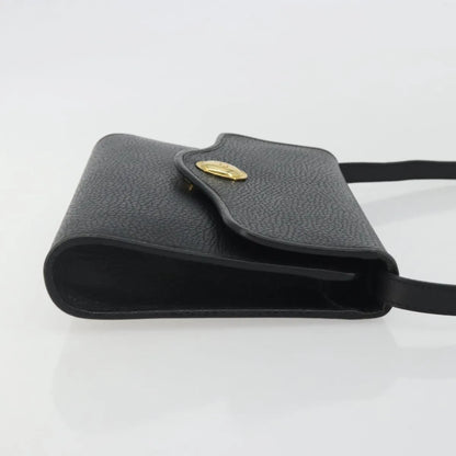 Christian Dior Vintage CD Flap Leather, Black, Leather, Shoulder Bag
