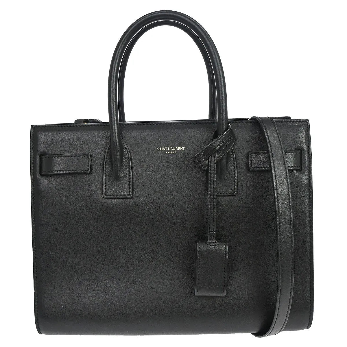 Saint Laurent Sac de Jour Leather, Black, Leather, Handbag