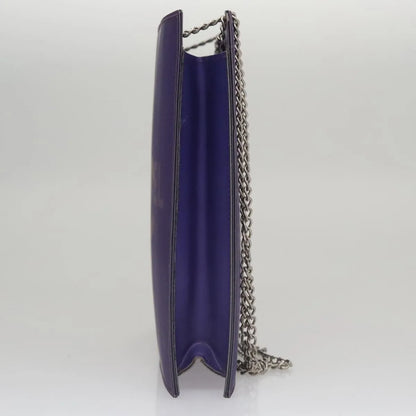 Chanel Vintage Holographic Chain Tote Vinyl, Purple, Plastic, Tote Bag