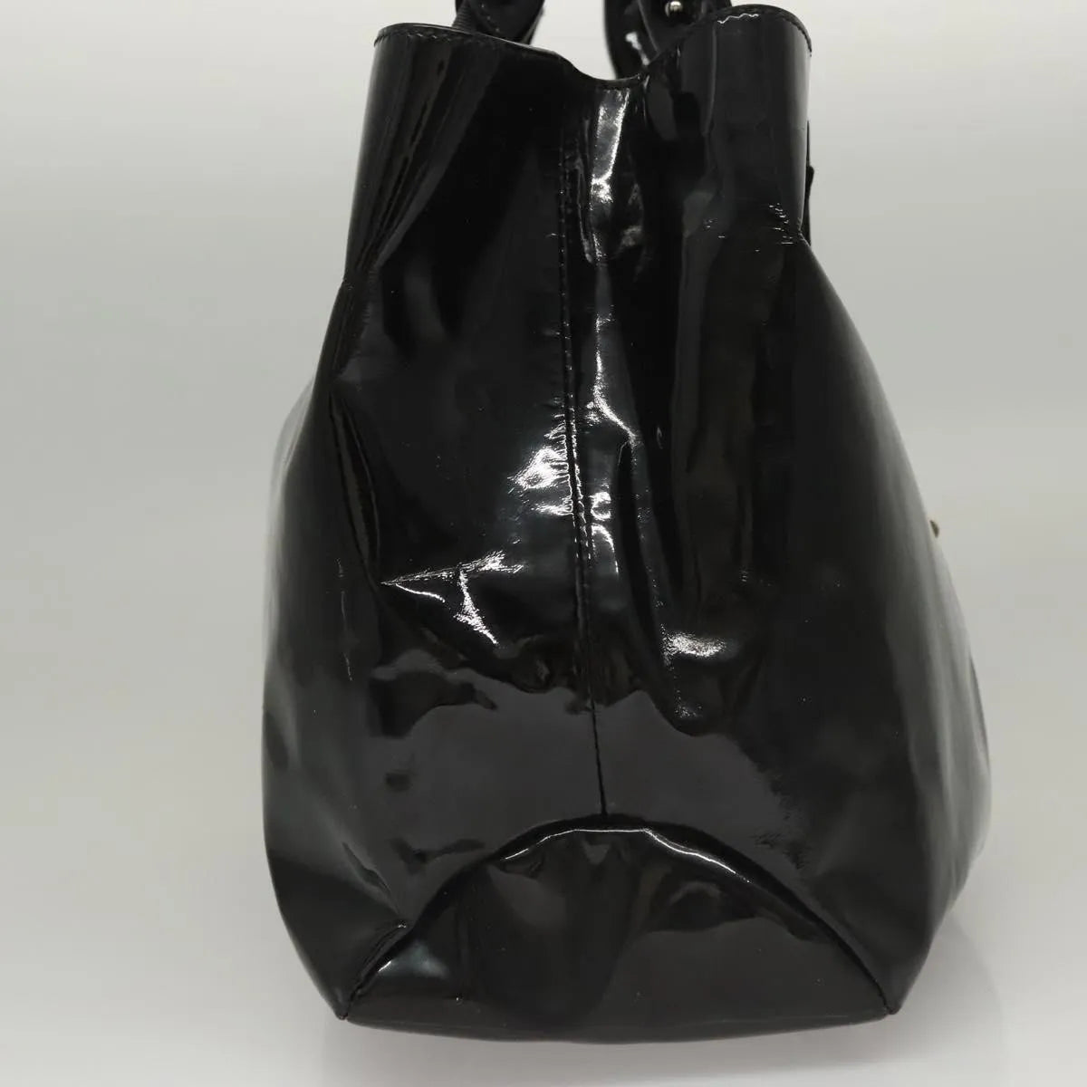Salvatore Ferragamo Vala Patent leather, Black, Patent Leather, Handbag