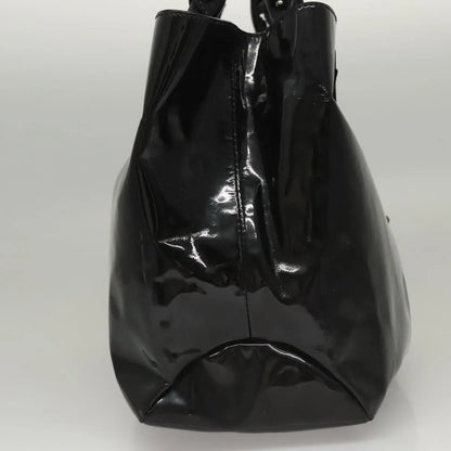 Salvatore Ferragamo Vala Patent leather, Black, Patent Leather, Handbag