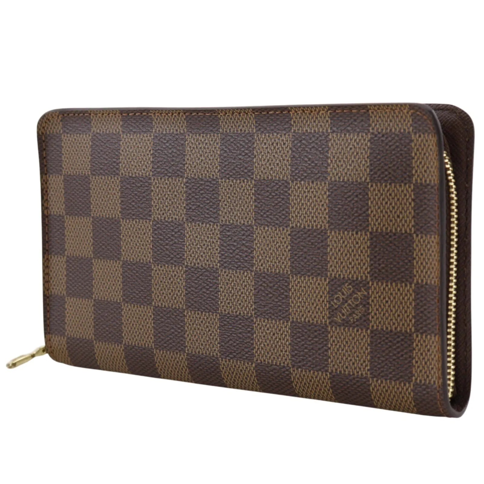 Louis Vuitton Zippy Organizer Damier, Brown, Canvas, Wallet