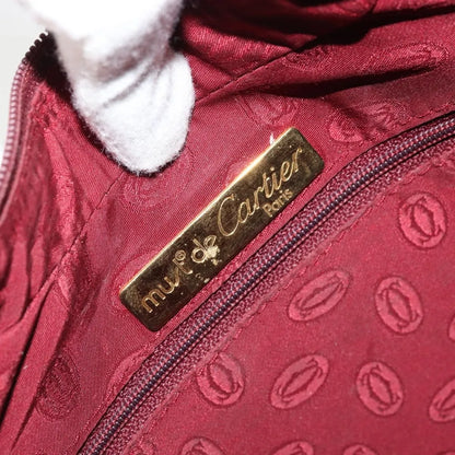 cartier Vintage must de Cartier Leather, Burgundy, Leather, Shoulder Bag